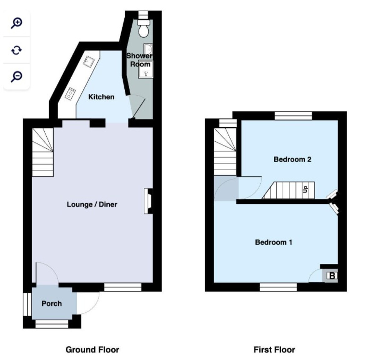 2 bed house to rent - Property Floorplan