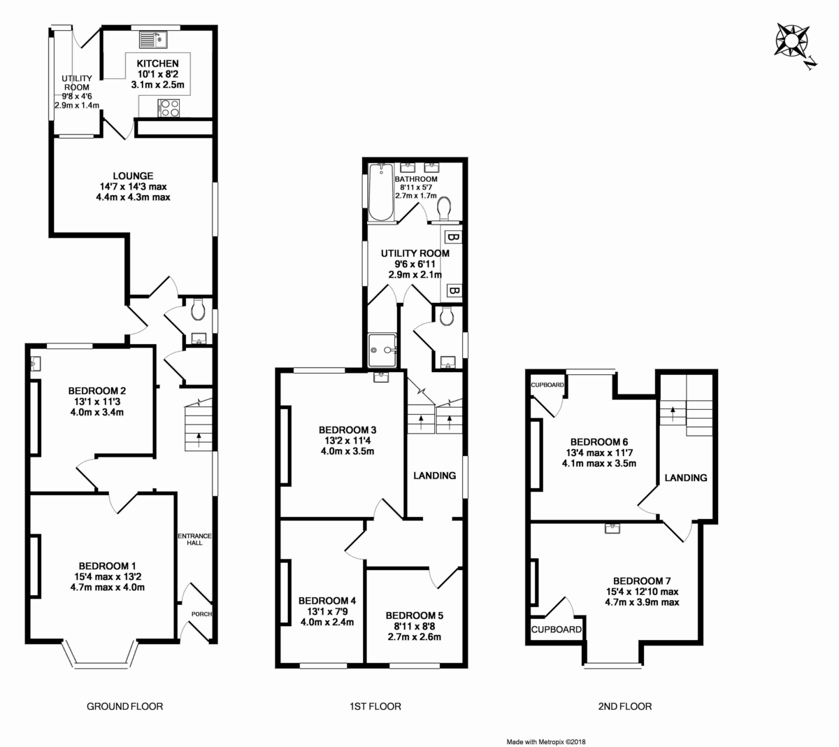 7 bed house to rent in St James Road, Exeter - Property Floorplan