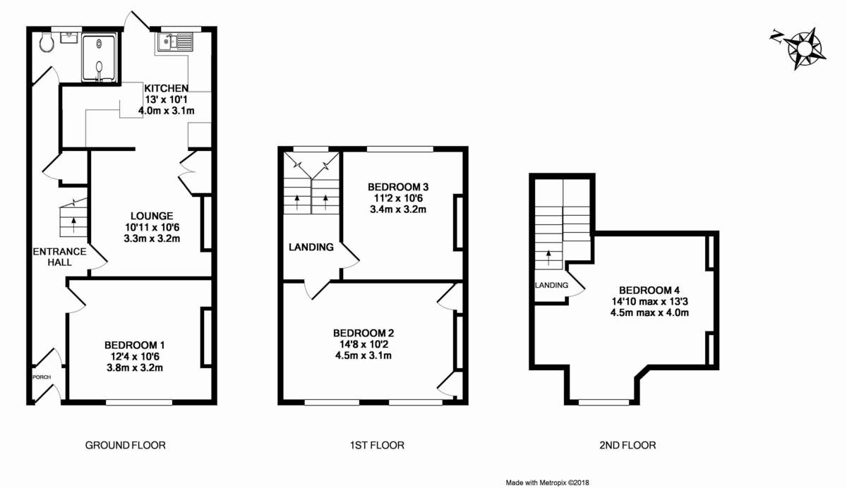 4 bed house to rent in Howell Road, Exeter - Property Floorplan