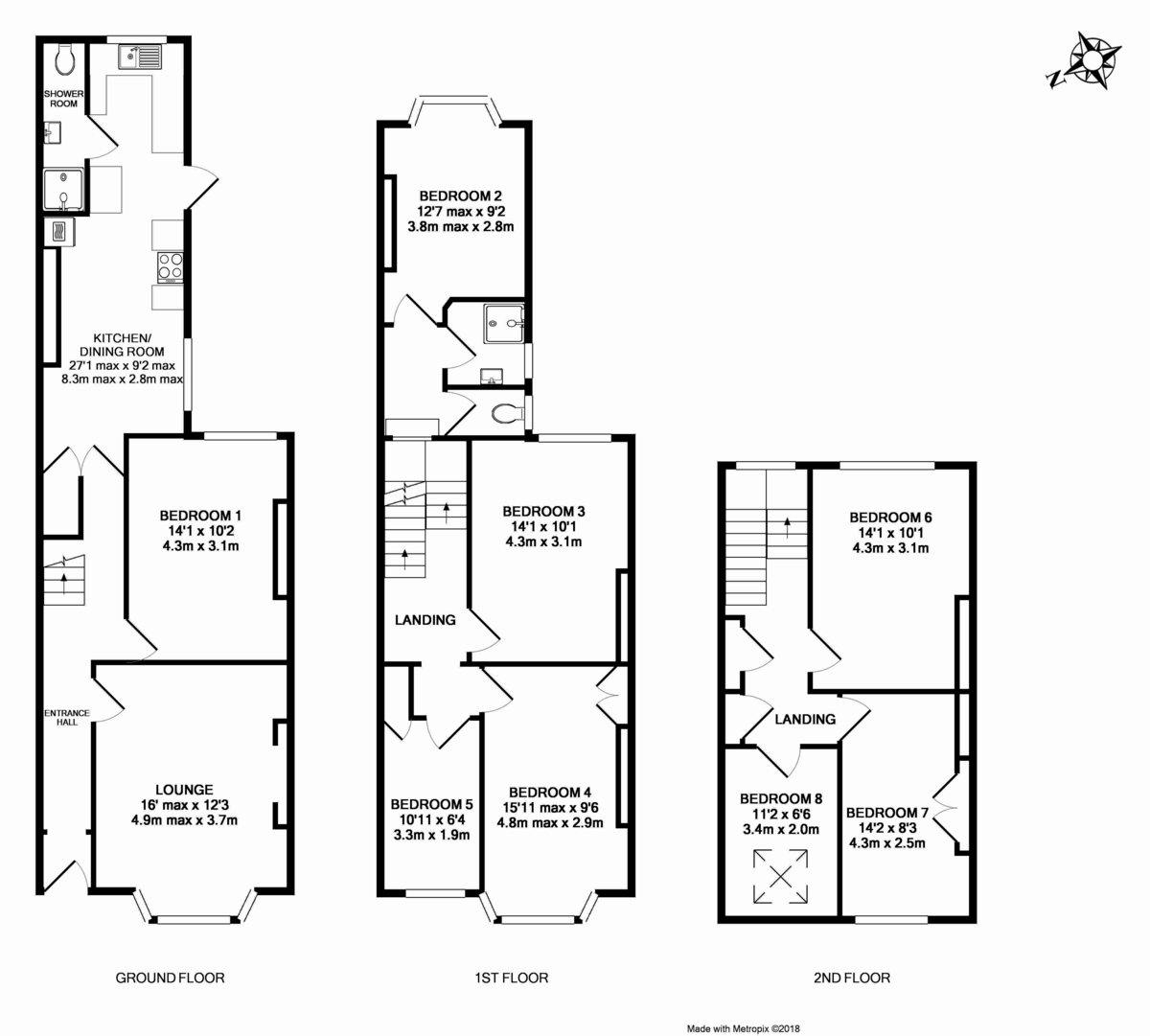 7 bed house to rent in Old Tiverton Road, Exeter - Property Floorplan