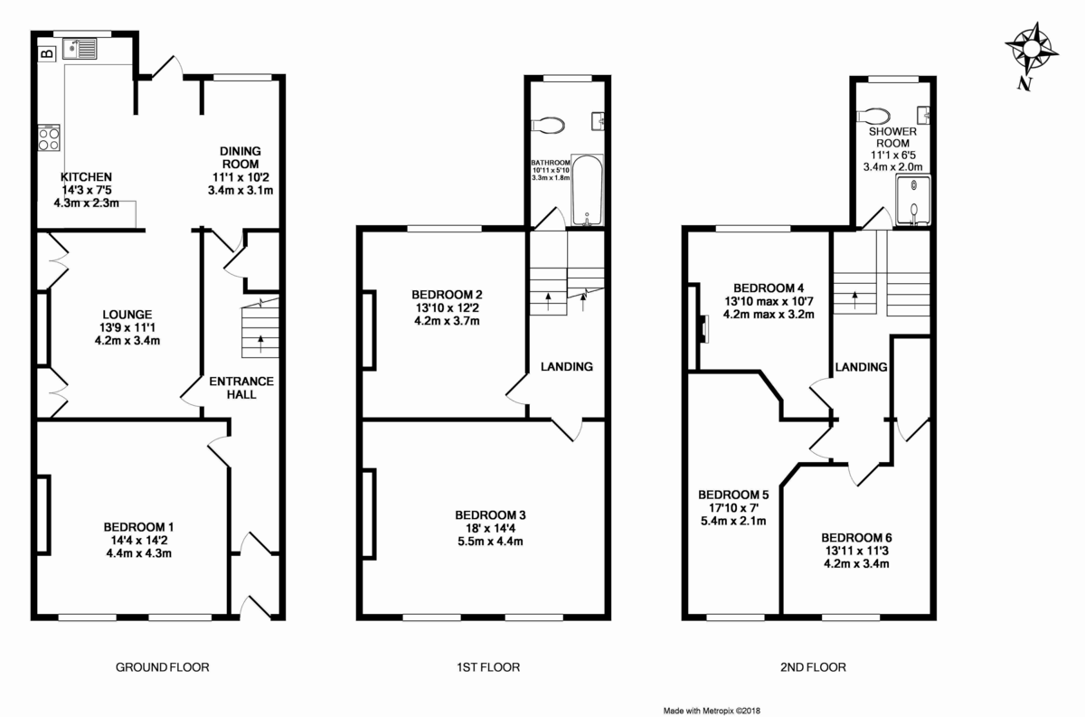 6 bed house to rent in Woodbine Terrace, Exeter - Property Floorplan
