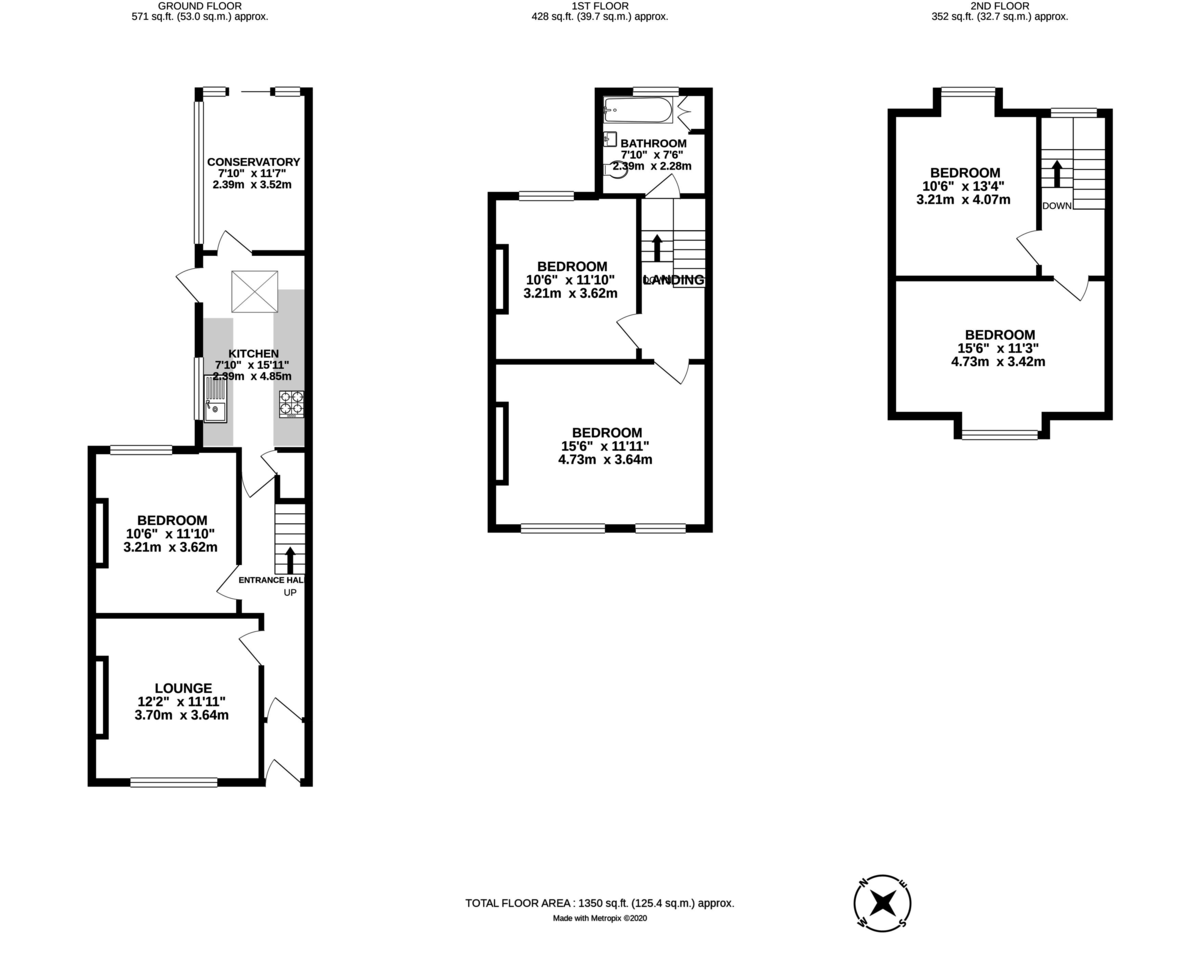 5 bed house to rent in Portland Street, Exeter - Property Floorplan