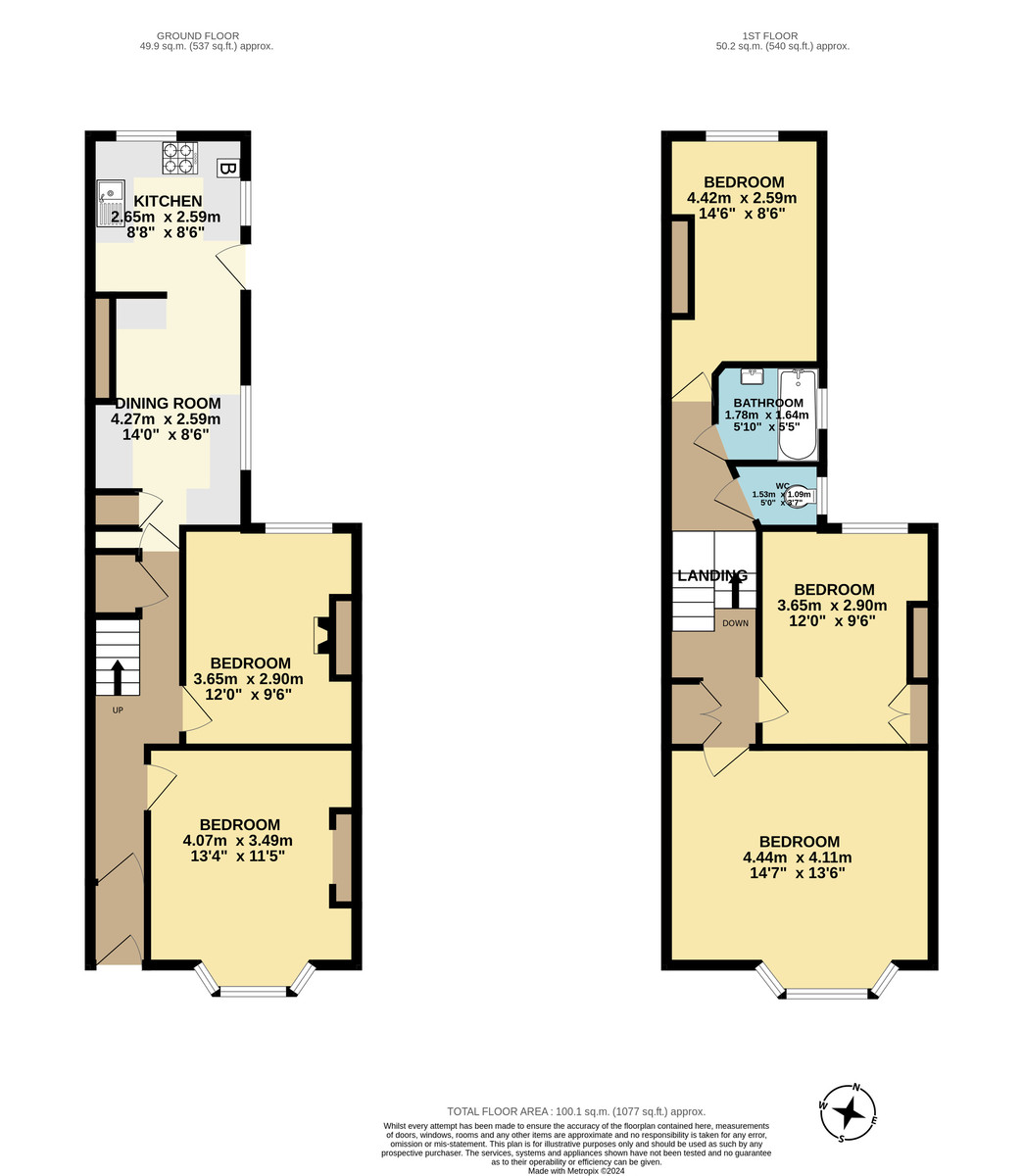 5 bed house to rent in Park Road, Mount Pleasant - Property Floorplan