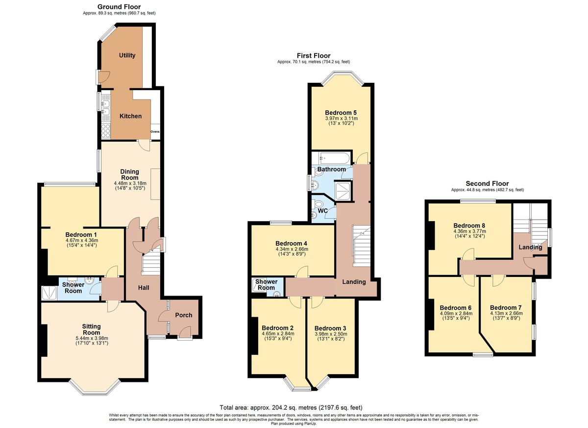 8 bed house to rent in Sylvan Road, Exeter - Property Floorplan
