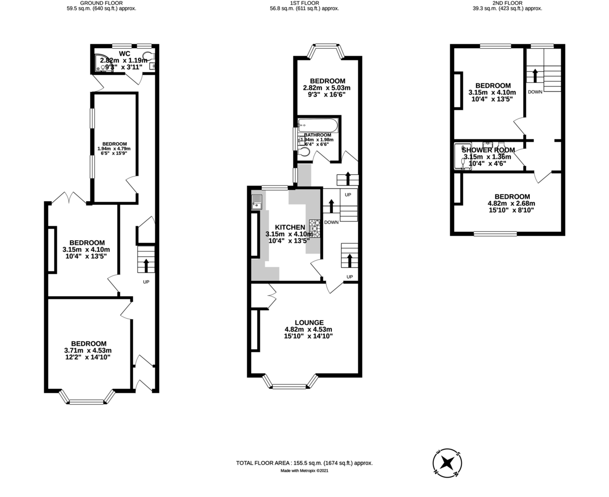 6 bed house to rent in Queens Crescent, Exeter - Property Floorplan
