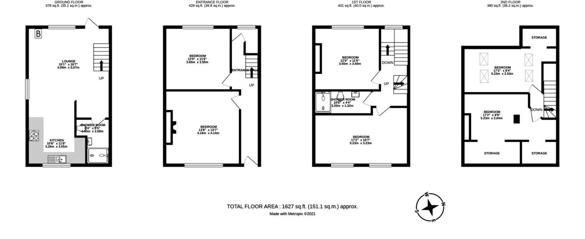 6 bed house to rent in St James Terrace - Property Floorplan
