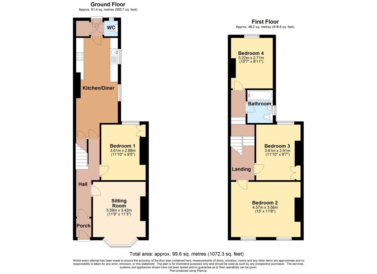 4 bed house to rent - Property Floorplan