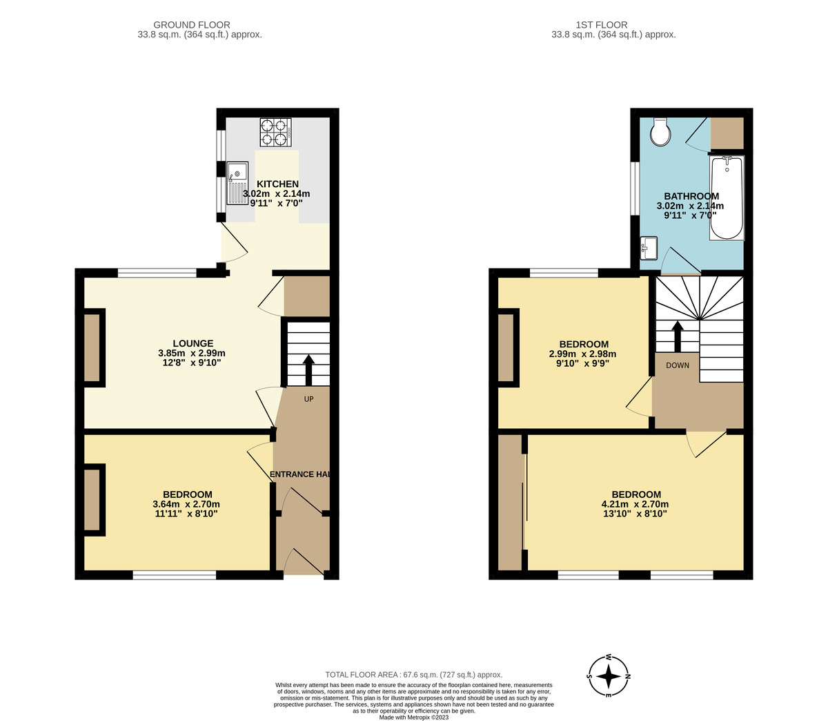 2 bed house to rent in Hoopern Street - Property Floorplan