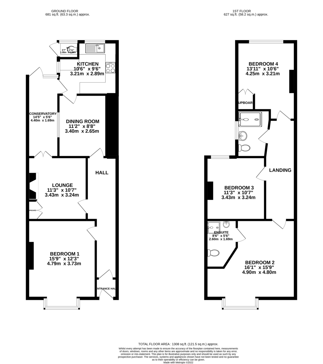 4 bed house for sale in Monks Road, Mount Pleasant, Exeter - Property Floorplan