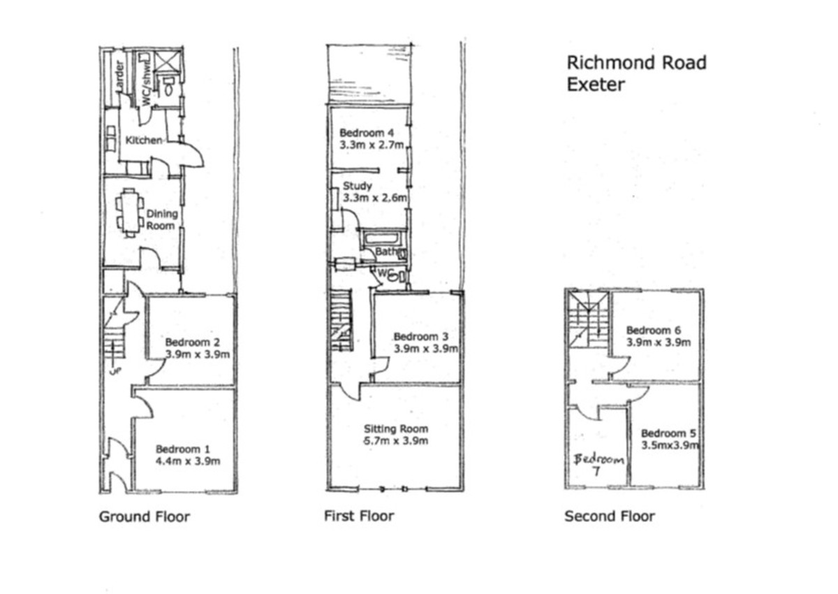 6 bed house to rent in Richmond Road (a), Exeter - Property Floorplan