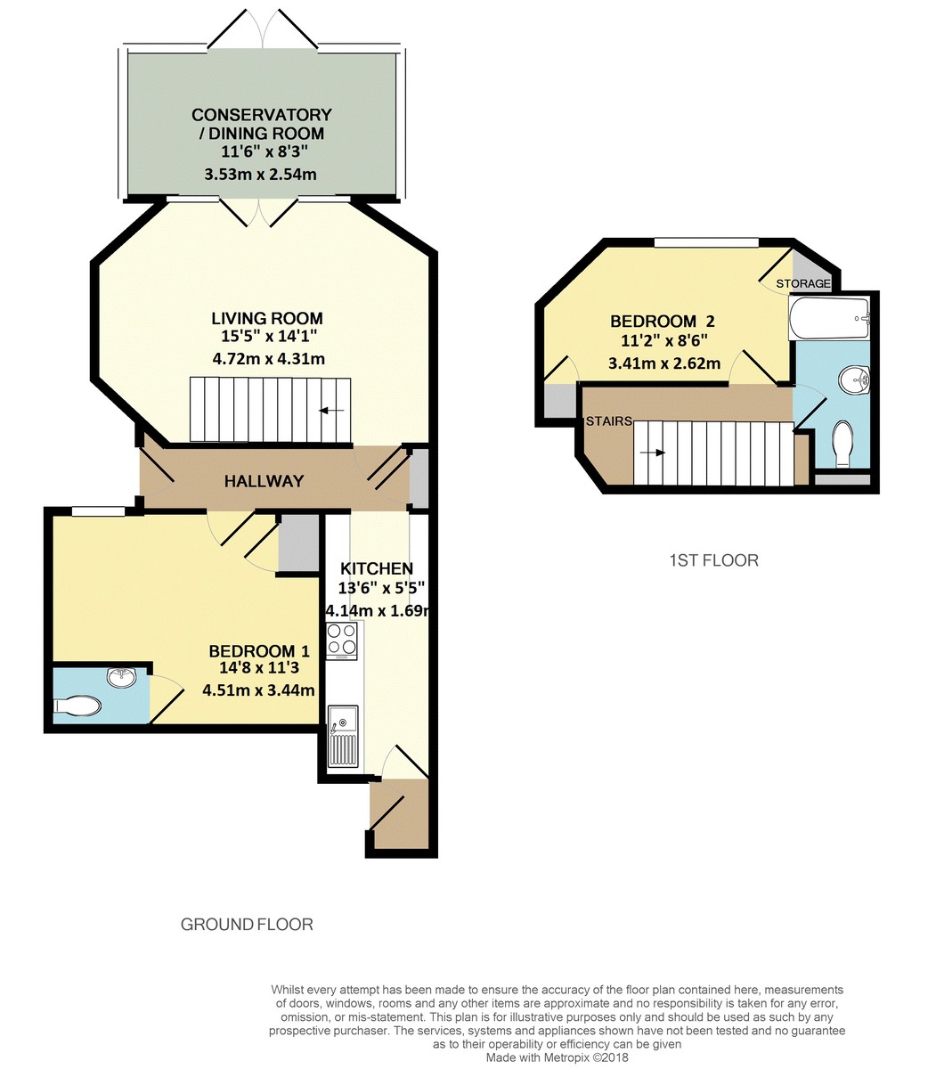 2 bed flat for sale in Union Road, St James, Exeter - Property Floorplan