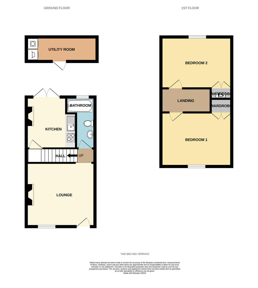 2 bed house for sale - Property Floorplan