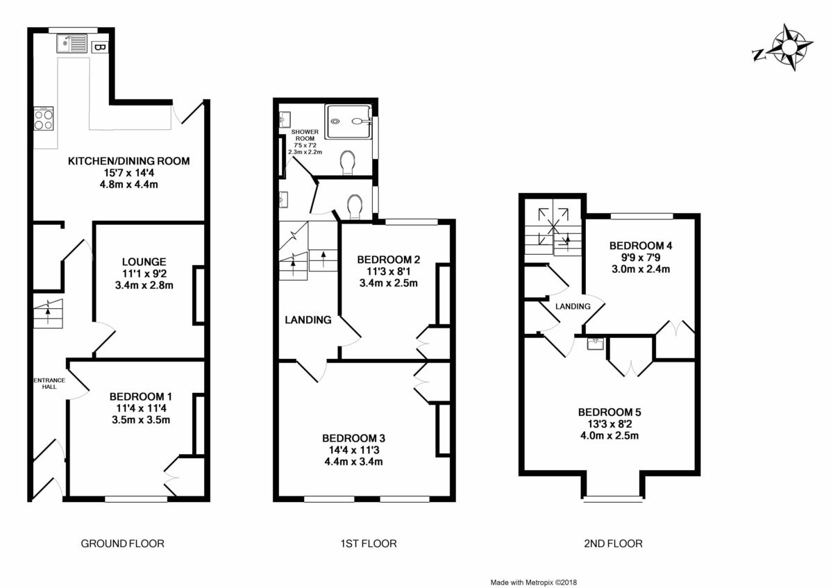 5 bed house for sale in 12 Well Street - Property Floorplan