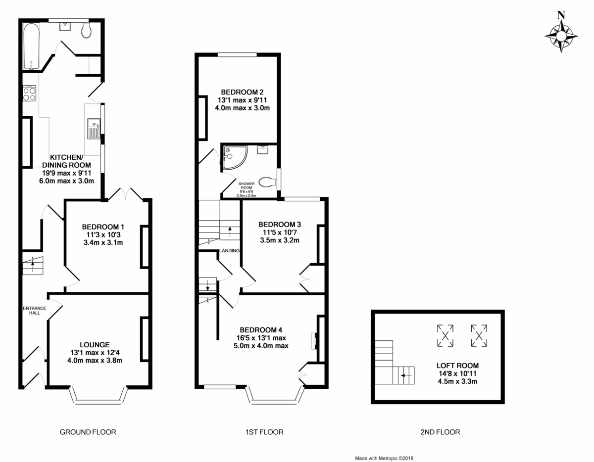 4 bed house for sale - Property Floorplan