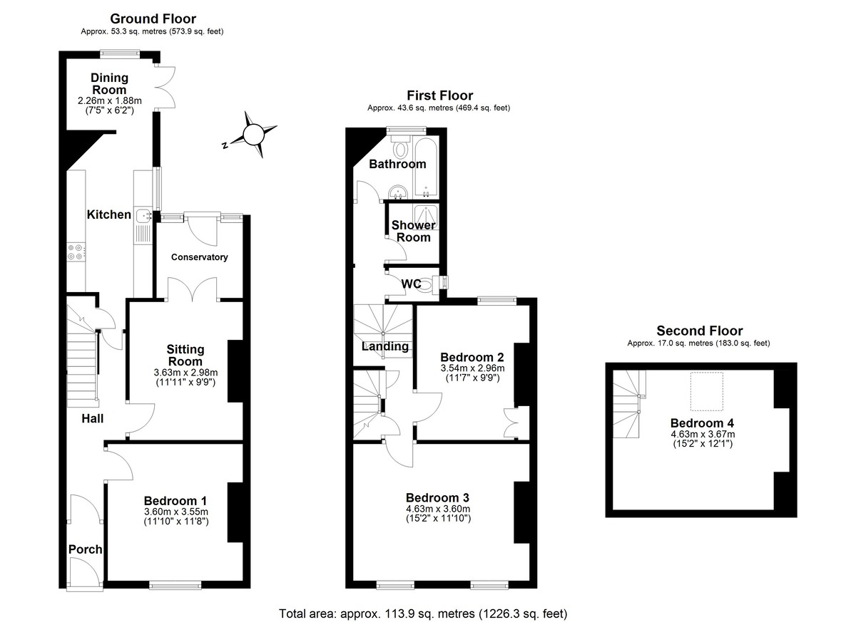 4 bed house for sale - Property Floorplan