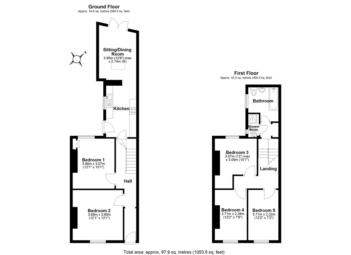 5 bed house for sale - Property Floorplan