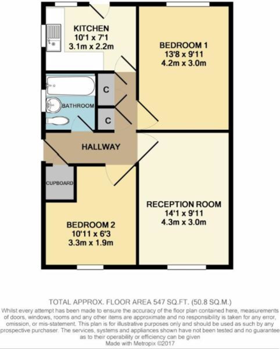 2 bed flat to rent in Studley Court, Sidcup, DA14 - Property Floorplan