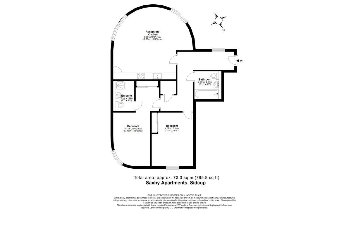 2 bed flat for sale in Station Road, Sidcup, DA15 - Property Floorplan