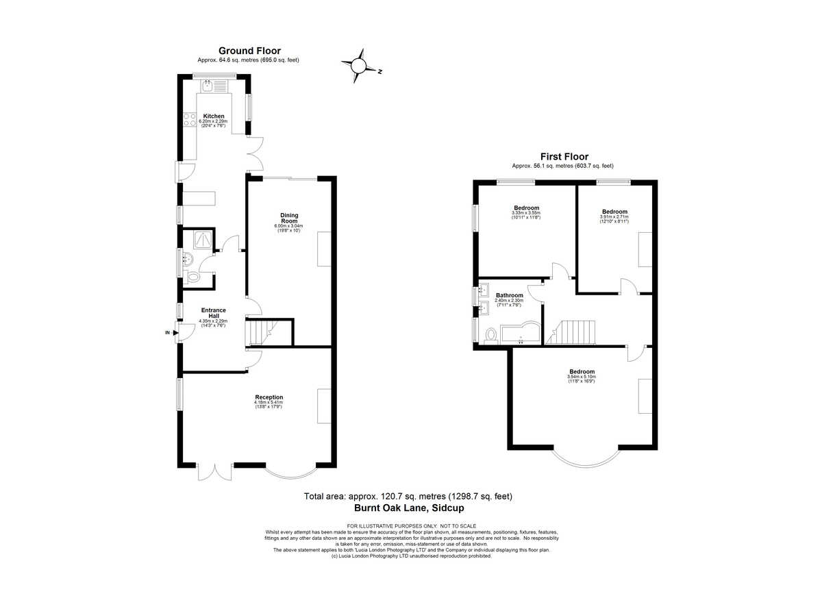 3 bed house for sale in Burnt Oak Lane, Sidcup, DA15 - Property Floorplan