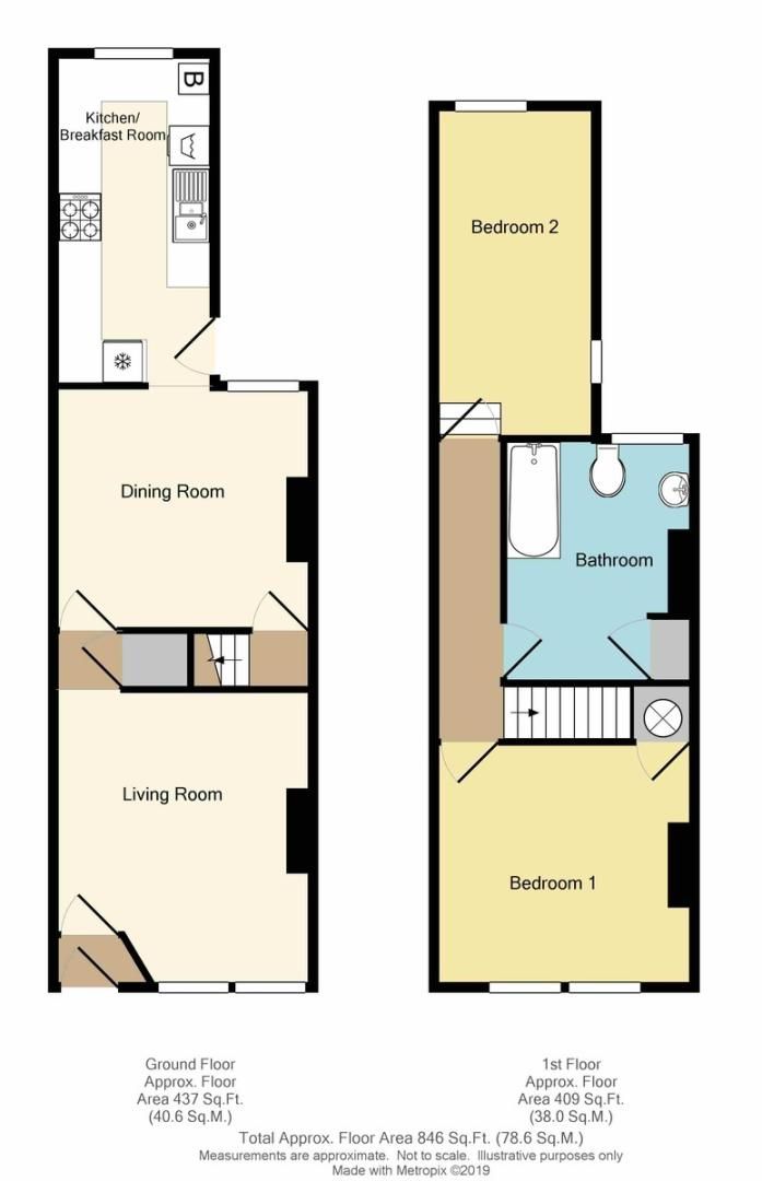 2 bed house for sale in North Cray Road, Bexley, DA5 - Property Floorplan