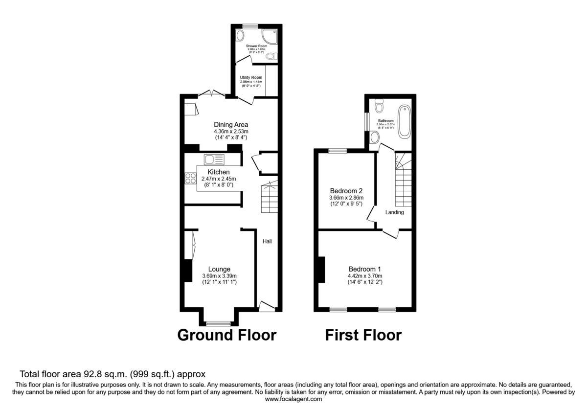 2 bed house for sale in Woodside Road, Sidcup, DA15 - Property Floorplan