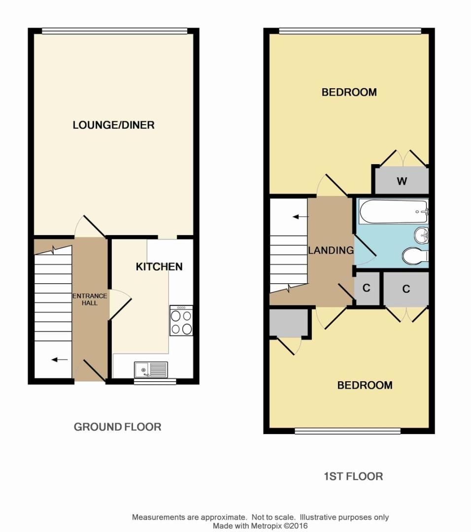 2 bed flat for sale in Manor Road, Sidcup, DA15 - Property Floorplan