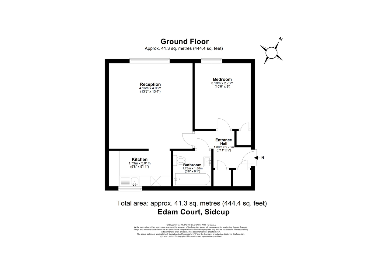 1 bed flat for sale in Station Road, Sidcup, DA15 - Property Floorplan