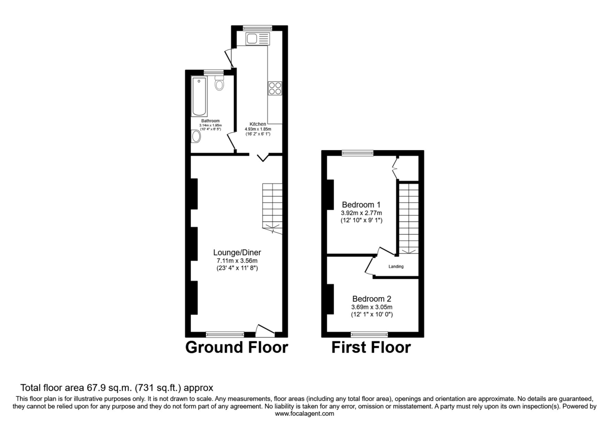 2 bed house for sale in Birkbeck Road, Sidcup, DA14 - Property Floorplan