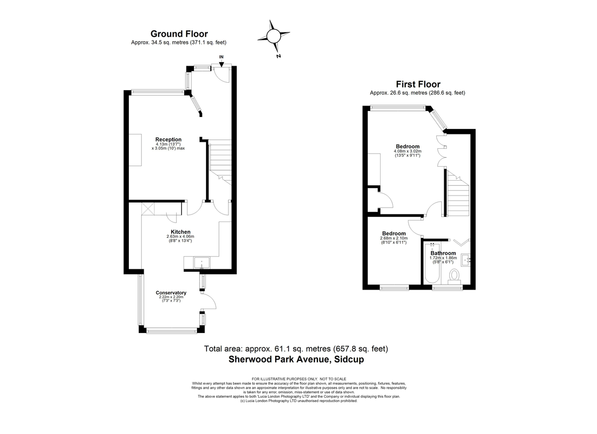 2 bed house for sale in Sherwood Park Avenue, Sidcup, DA15 - Property Floorplan