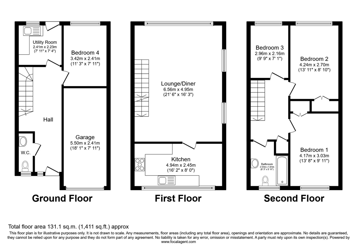 4 bed house for sale in Kingsmead Close, Sidcup, DA15 - Property Floorplan
