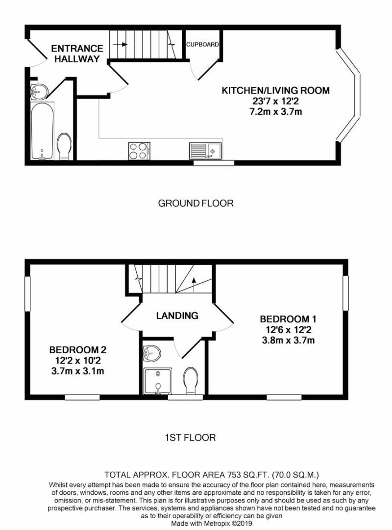 2 bed flat for sale in Hughenden Road, High Wycombe - Property Floorplan