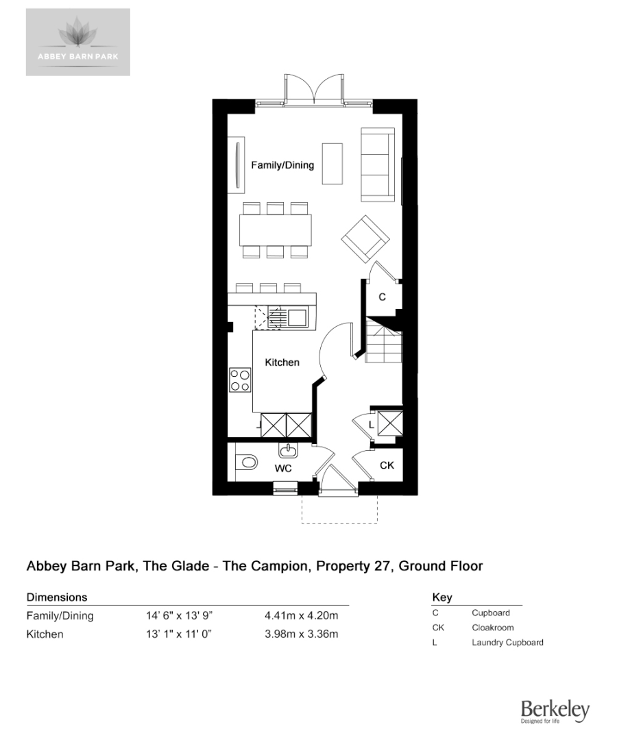 4 bed house for sale in The Campion, Abbey Barn Park - Property Floorplan