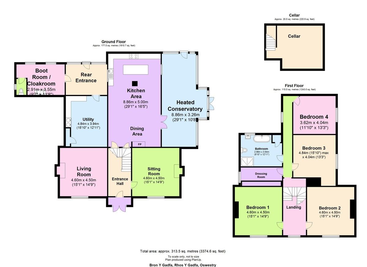 5 bed house for sale in Rhosygadfa, Oswestry - Property Floorplan