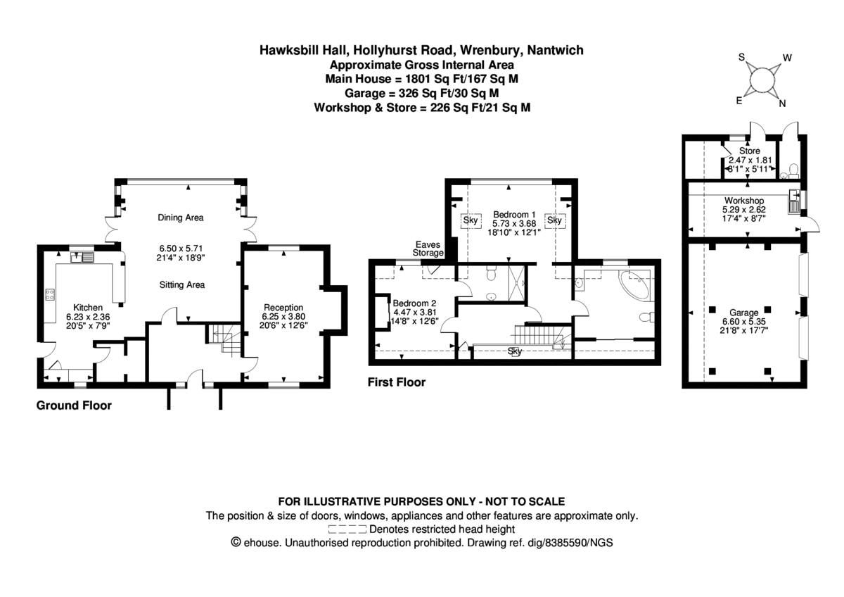 2 bed house for sale in Hawksbill Hall - Property Floorplan