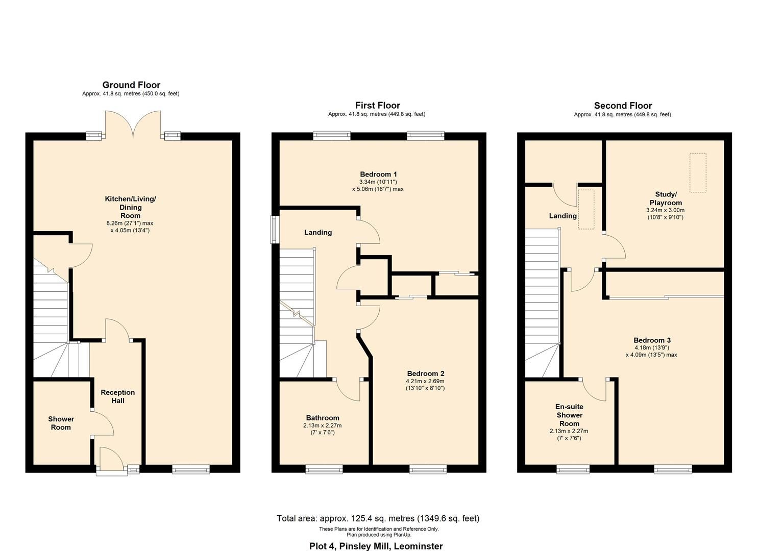 3 bed end of terrace for sale in Leominster - Property Floorplan