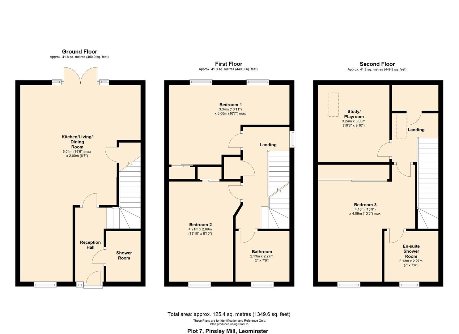 3 bed terraced for sale in Leominster - Property Floorplan