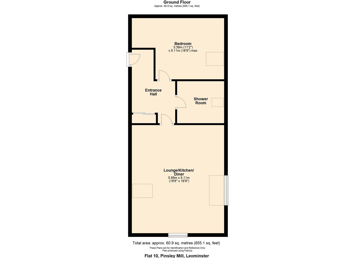 1 bed apartment for sale in Leominster - Property Floorplan