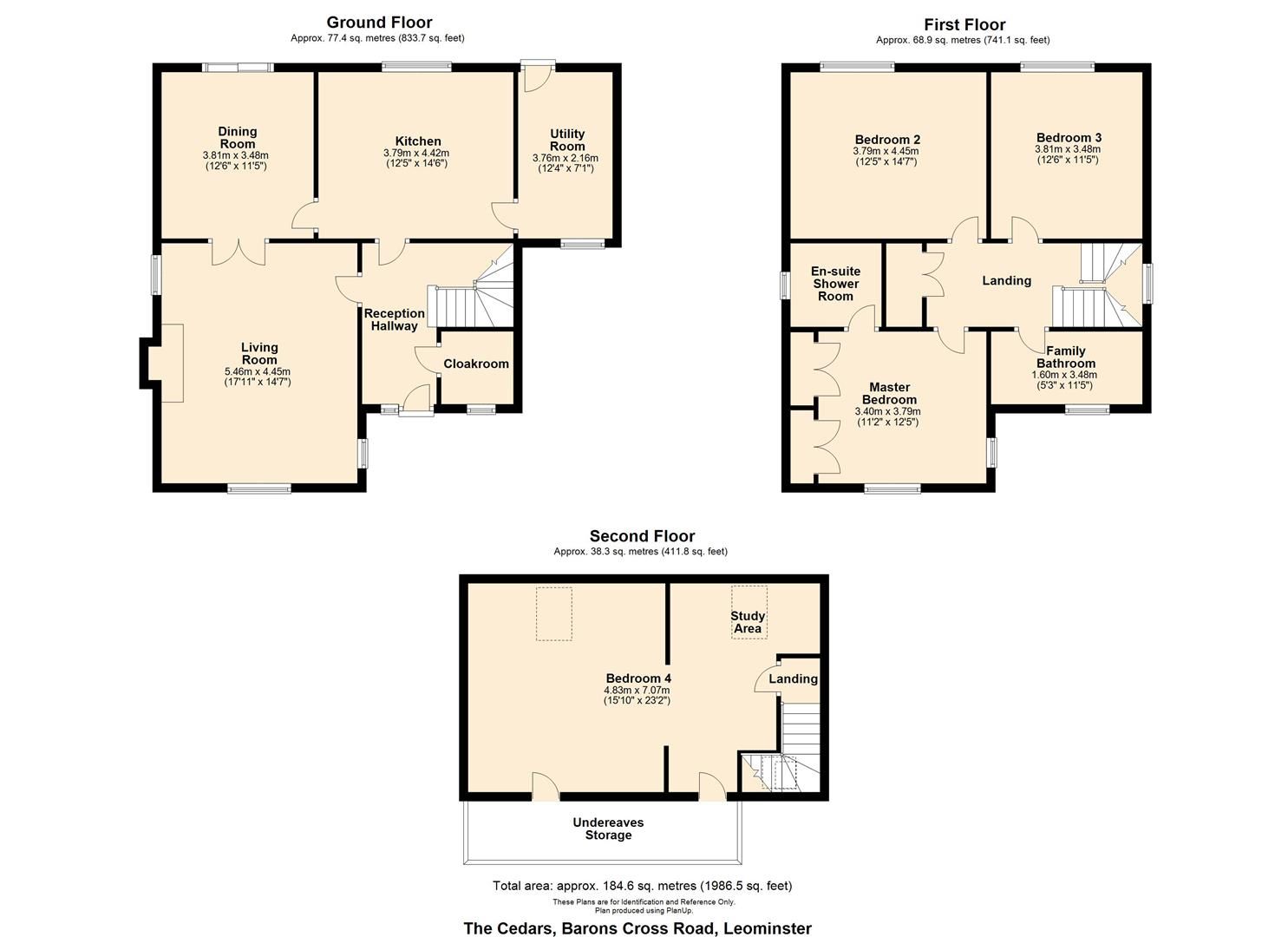 4 bed detached for sale in Leominster - Property Floorplan