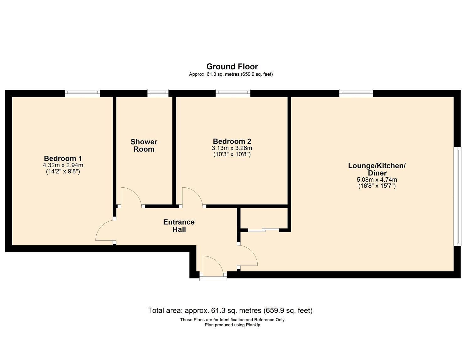 2 bed apartment for sale in Leominster - Property Floorplan