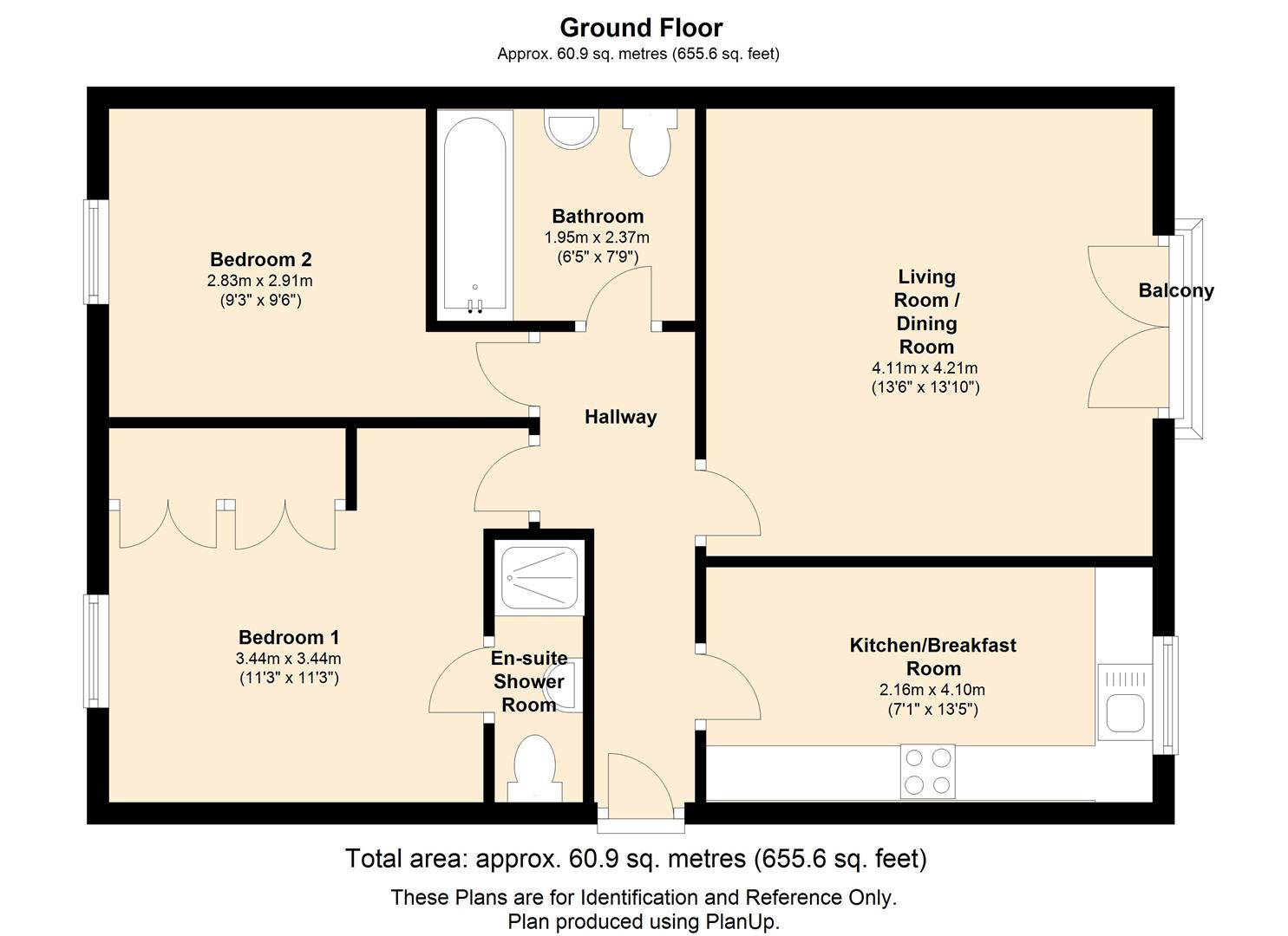 2 bed flat for sale in Folly Lane - Property Floorplan