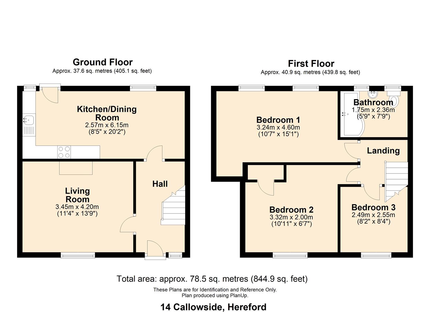 3 bed terraced for sale in Ewyas Harold - Property Floorplan
