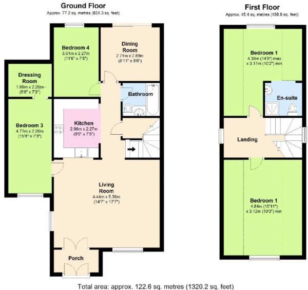 4 bed detached bungalow for sale in Marden - Property Floorplan