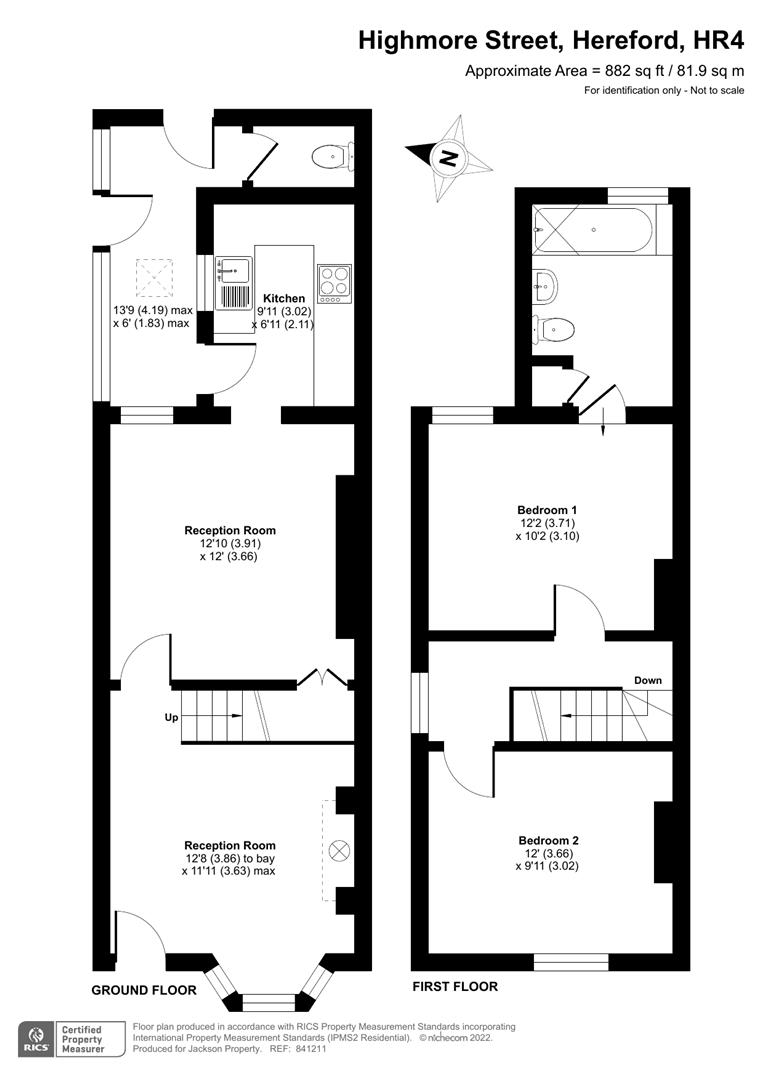 2 bed end of terrace for sale - Property Floorplan