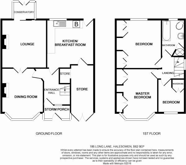 3 bed house for sale in Long Lane - Property Floorplan