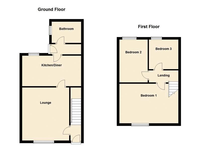 3 bed house for sale in Coplow Terrace - Property Floorplan