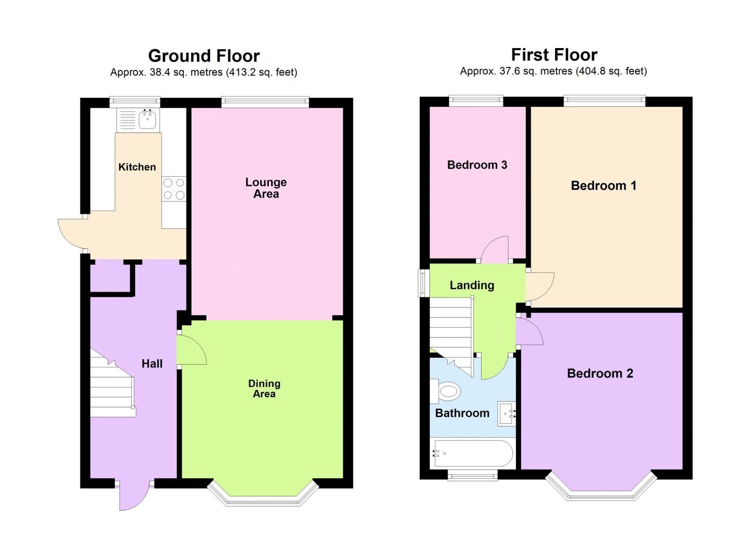 3 bed house for sale in Mayswood Grove - Property Floorplan