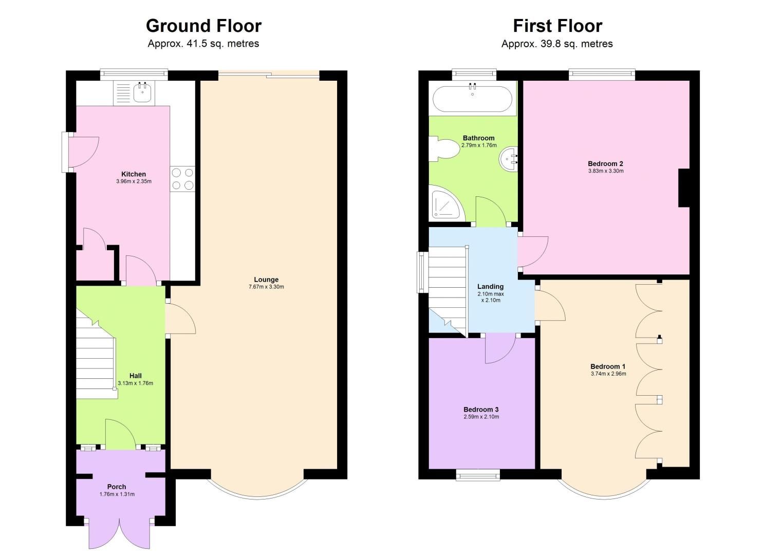 3 bed house for sale in Glyn Farm Road - Property Floorplan