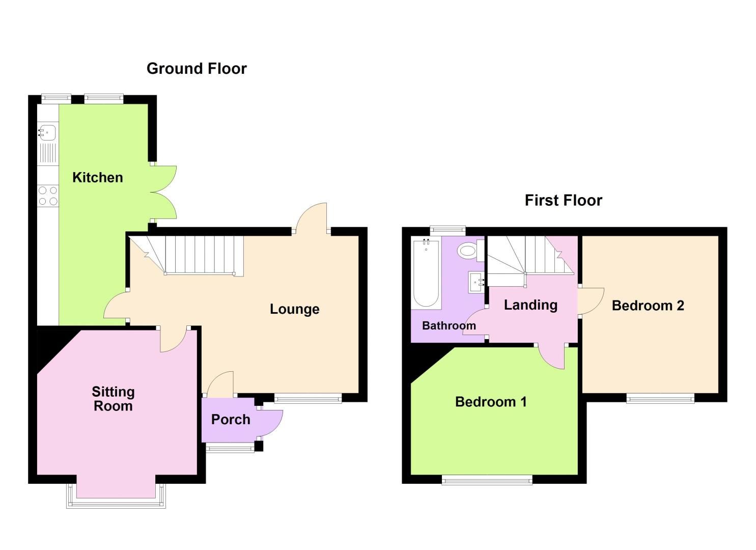 2 bed house for sale in Beaumont Road - Property Floorplan