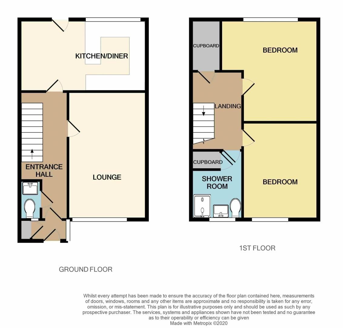 2 bed house for sale in Barn Piece - Property Floorplan