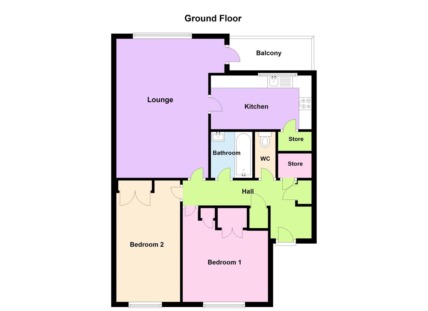 2 bed flat for sale in Binswood Road - Property Floorplan